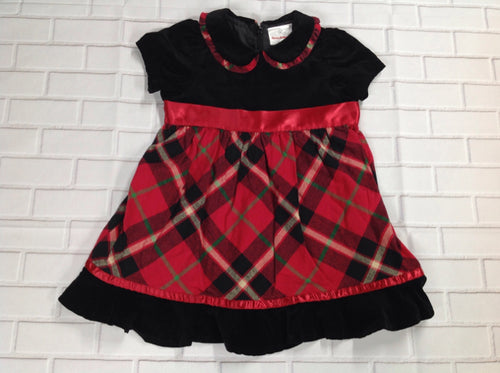 Hanna Anderson Black & Red Plaid Dress