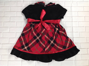 Hanna Anderson Black & Red Plaid Dress