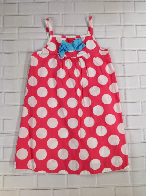 Hanna Anderson Pink & White Polka Dot Dress