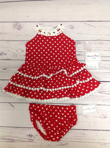 Hartstrings Red Print Dress