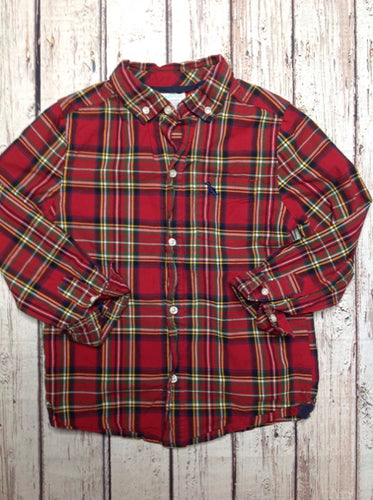 Healthtex Red & Green Plaid Top