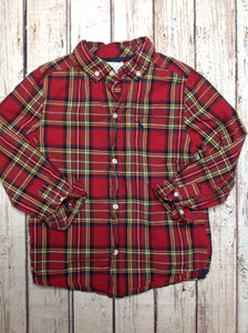Healthtex Red & Green Plaid Top