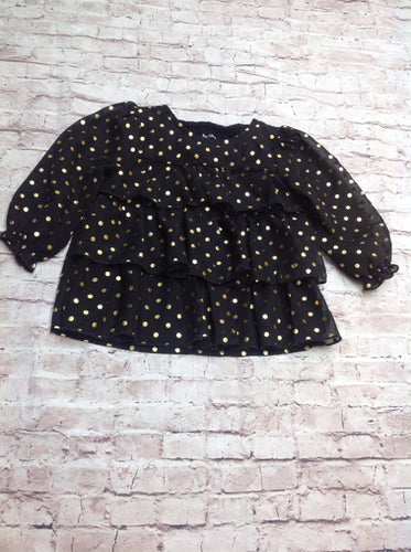 Healthtex black & gold Dots Top