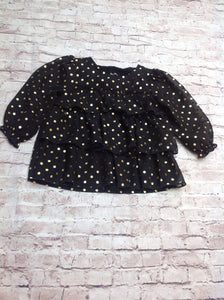 Healthtex black & gold Dots Top