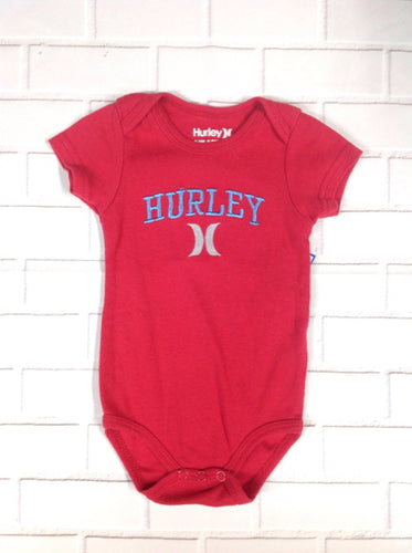 Hurley Red Print Onesie