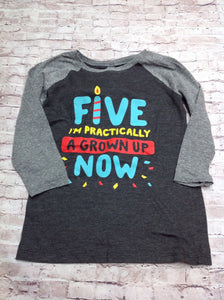 Instant Message GRAY PRINT Top