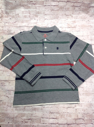 Izod GRAY PRINT Stripe Top