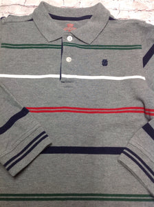 Izod GRAY PRINT Stripe Top