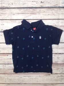 Izod Navy Print Top
