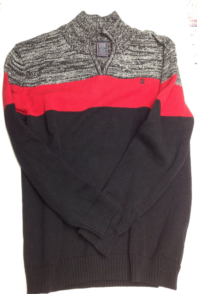 Izod Red & Black Sweater Top