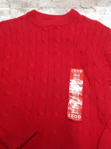 Izod Red Solid Sweater