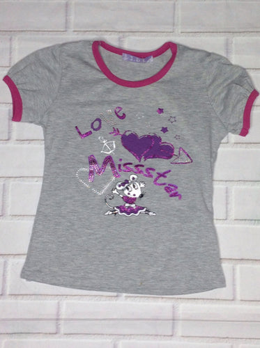 J.D.L GRAY & PURPLE Top