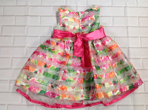 JESSICA ANN Pink & Green Dress
