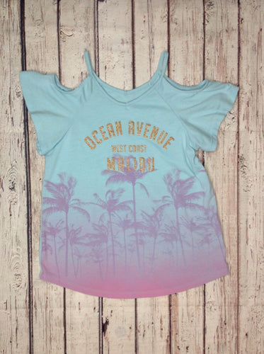 JESSICA SIMPSON Blue Print Top