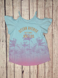 JESSICA SIMPSON Blue Print Top