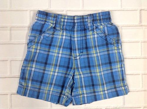 JUMPING BEANS Blue Print Plaid Shorts