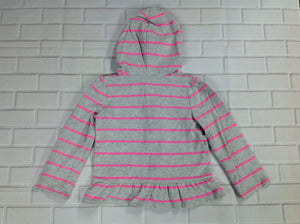 JUMPING BEANS Gray & Pink Stripe Top