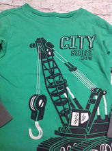 JUMPING BEANS Green & Gray Construction Top