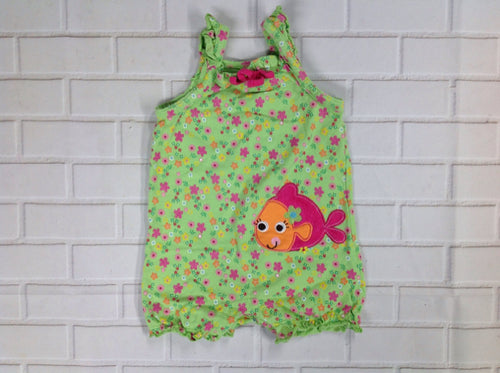 JUMPING BEANS Green Print One Piece
