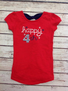 JUMPING BEANS Red & Navy Top