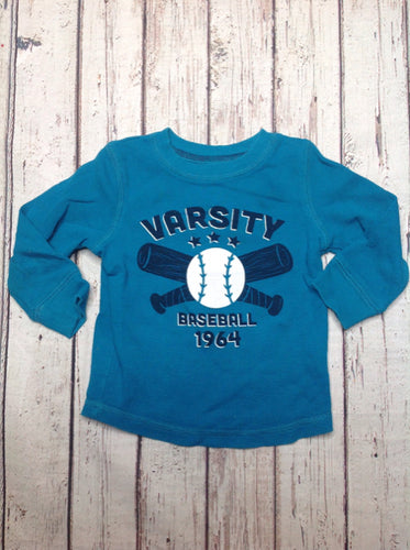 JUMPING BEANS TEAL & WHITE Top