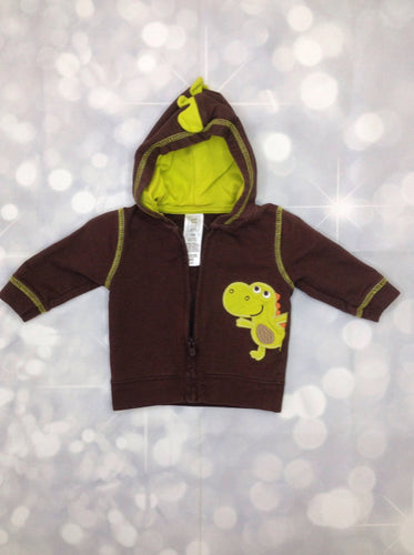 JUST ONE YOU BROWN & GREEN Dinosaur Top