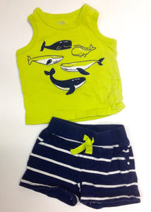 JUST ONE YOU GREEN & NAVY 2 PC Outfit