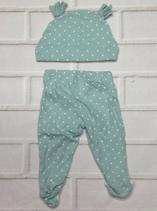 JUST ONE YOU OFF-WHITE & GREEN 2 PC Outfit