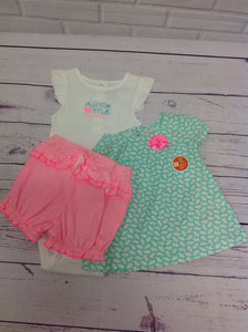 JUST ONE YOU WHITE & BLUE 3 PC Outfit