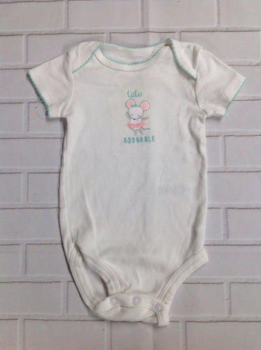 JUST ONE YOU White & Green Onesie