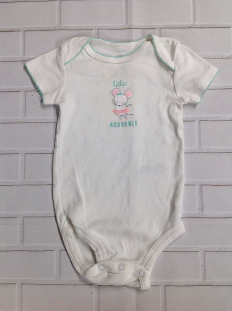 JUST ONE YOU White & Green Onesie