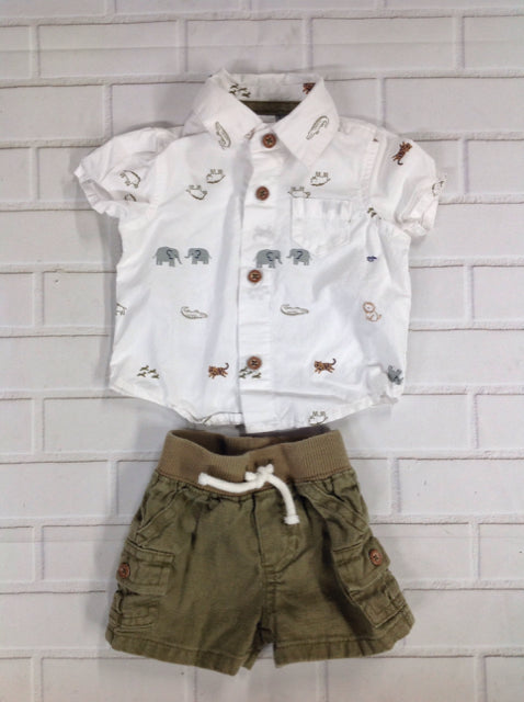 JUST ONE YOU White & Tan 2 PC Outfit
