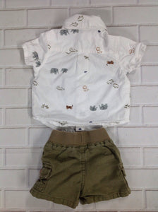 JUST ONE YOU White & Tan 2 PC Outfit
