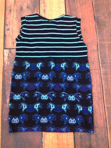 Janelle Leah Navy Print Top