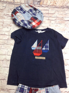 Janie & Jack Blue & Red 3 PC Outfit