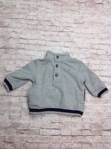 Janie & Jack GRAY & NAVY Top