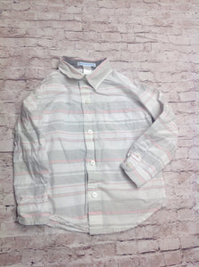 Janie & Jack Grey & White Top