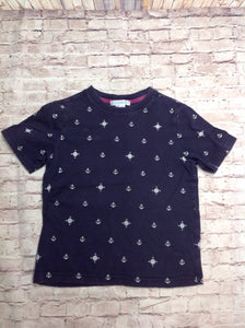 Janie & Jack Navy Print Anchors Top