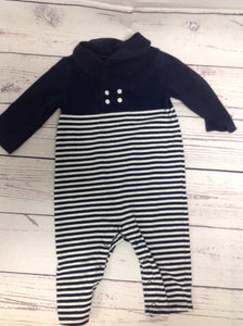 Janie & Jack Navy Print One Piece