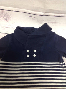 Janie & Jack Navy Print One Piece