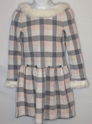 Janie & Jack Pink & Gray Dress