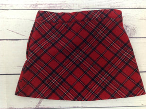 Janie & Jack Red & Black Plaid Skirt