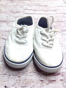 Janie & Jack White & Navy Sneakers