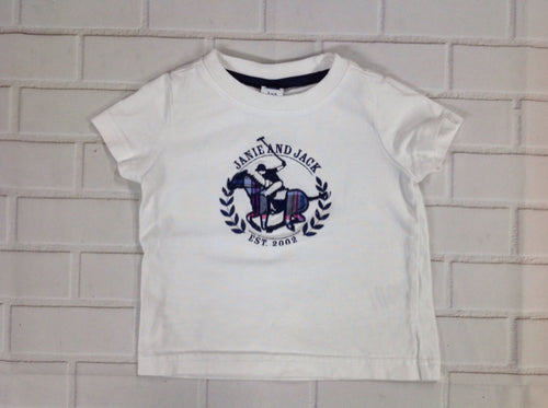 Janie & Jack White Print Top
