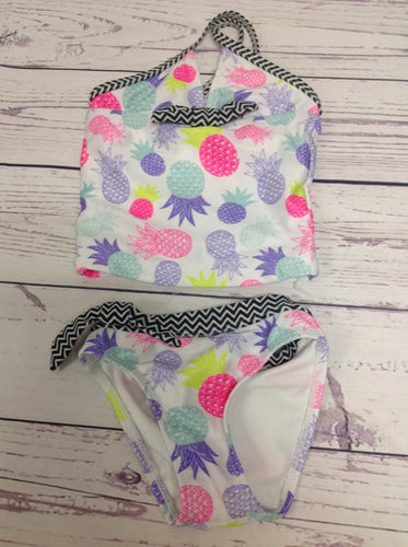 Jantzen White Print Pineapple Swimwear