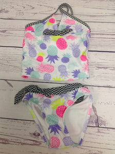 Jantzen White Print Pineapple Swimwear