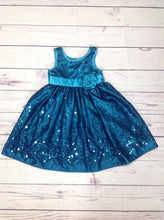 Jona Michelle Blue Print Sparkles Dress