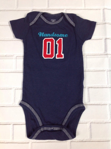 Just One Year Blue & Red Onesie