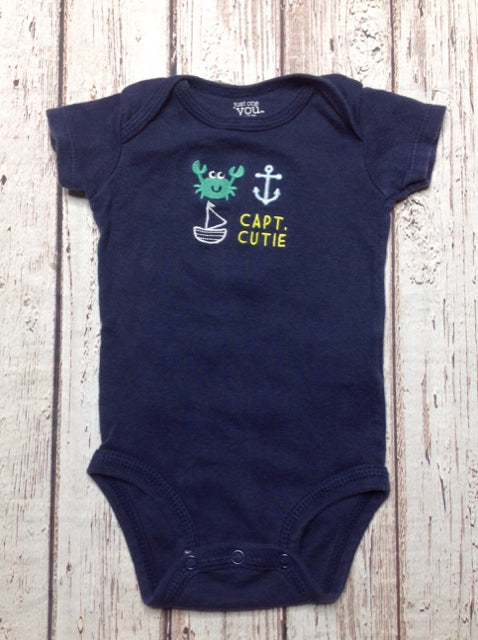 Just One Year Blue Print Onesie