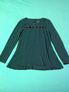 Justice BLUE & BLACK Top